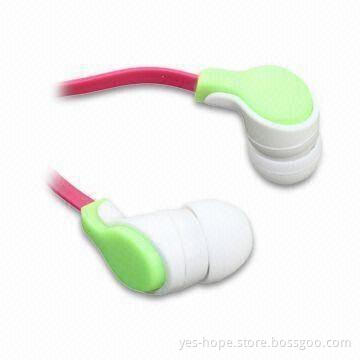 Noise-cancelling Headphones with 3.5mm Stereo Plug/Fashionable Jewel, Available in Various Colors